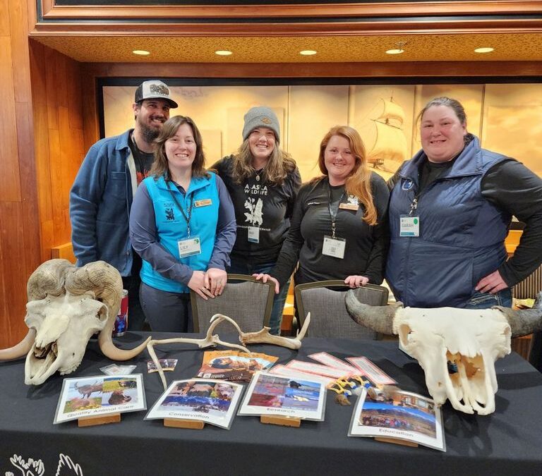 Alaska Wildlife Conservation Center staff at the Arctic Ungulates Conference in Anchorage.